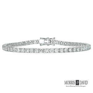 2.00 CT Natural Diamond Tennis Bracelet  14K White Gold 7''